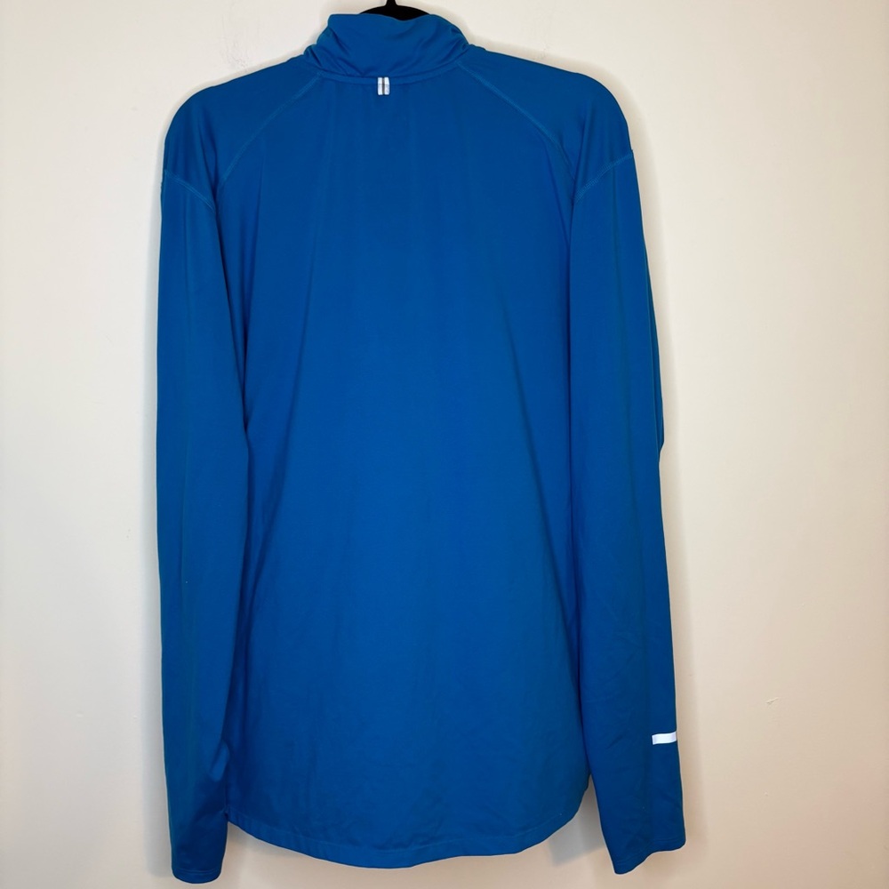 Nike Dri-Fit Quarter Zip Blue Long Sleeve Running Jacket Size XL - Picture 2 of 10